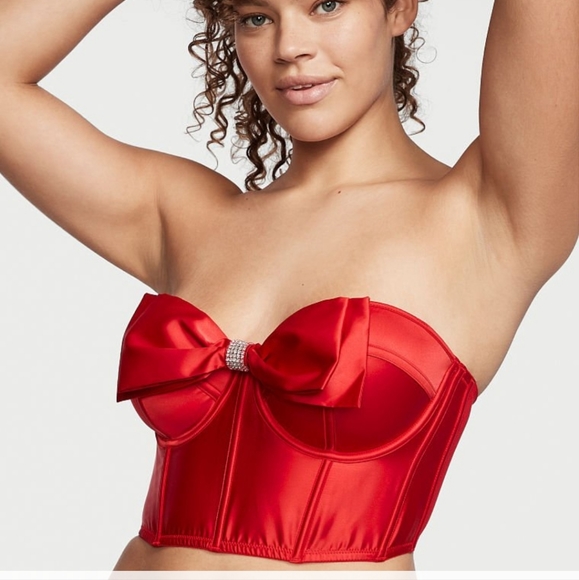 NWT Dream Angels Cupped Bow Bra Top & V String Panty Set - Picture 2 of 4